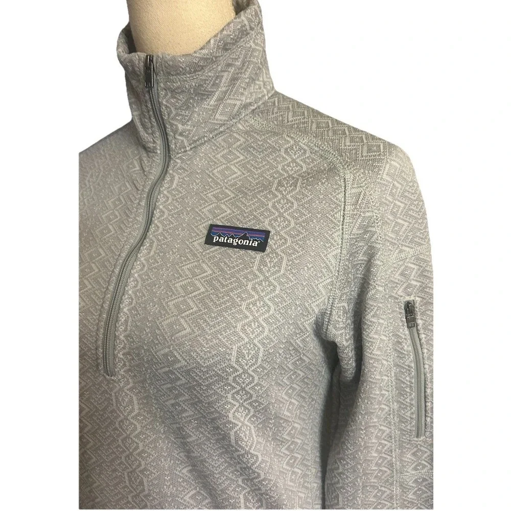 Patagonia Better Sweater Women's S Full Zip Diamond  Frozen Jacquard Salt Gray